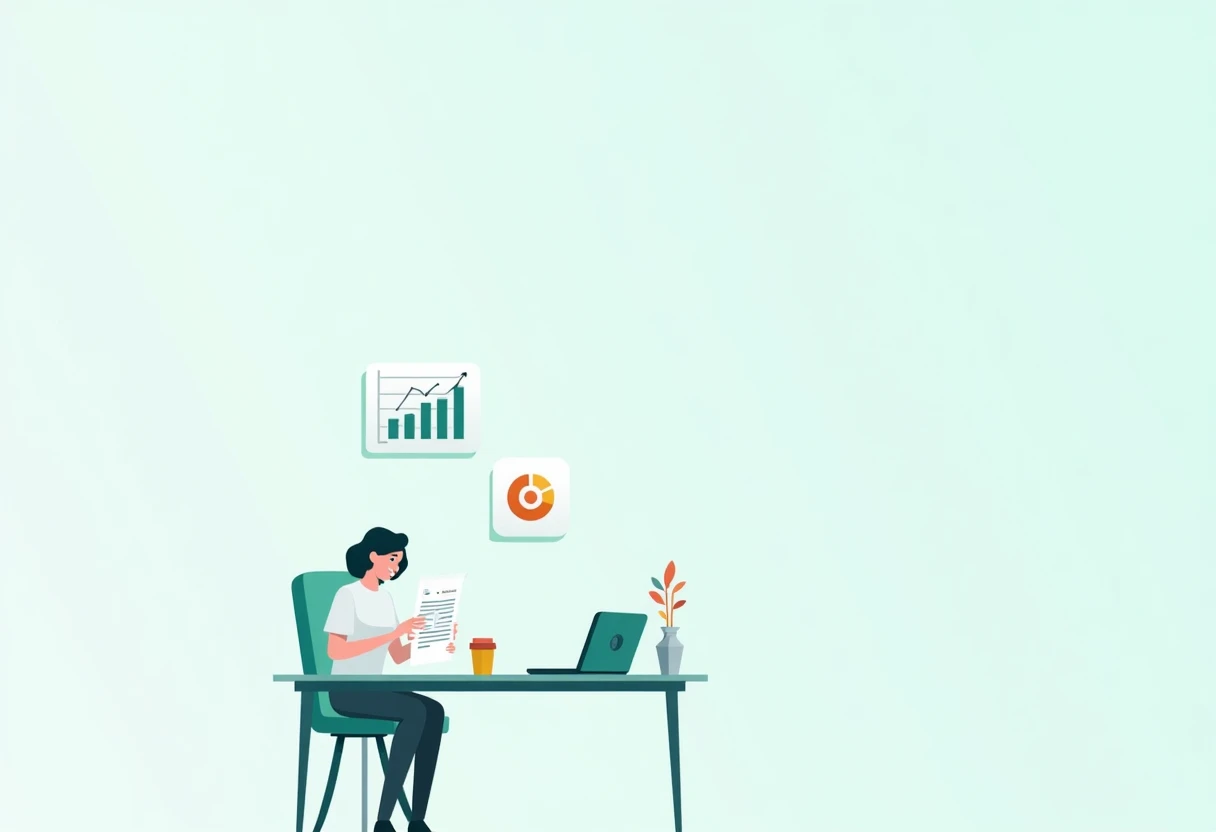 Comparing loan options at a desk