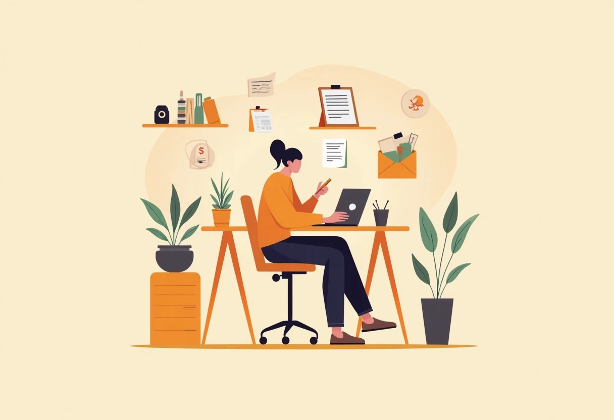 Freelancer managing finances