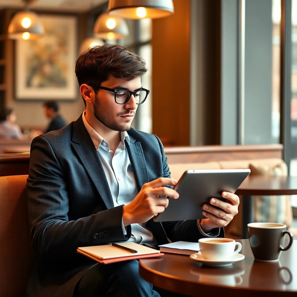 Student reviewing loan options